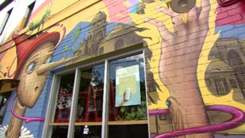 Another inspired mural aimed at deterring taggers. (9NEWS)