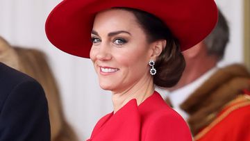 Princess of Wales dazzles in red at state visit