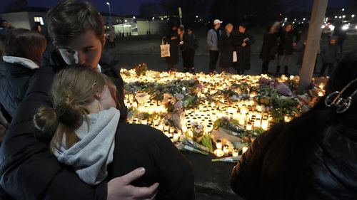 Candlelight vigil on the outskirts of Orebro, Sweden