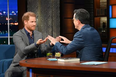 The Late Show with Stephen Colbert and guest Prince Harry, The Duke of Sussex.