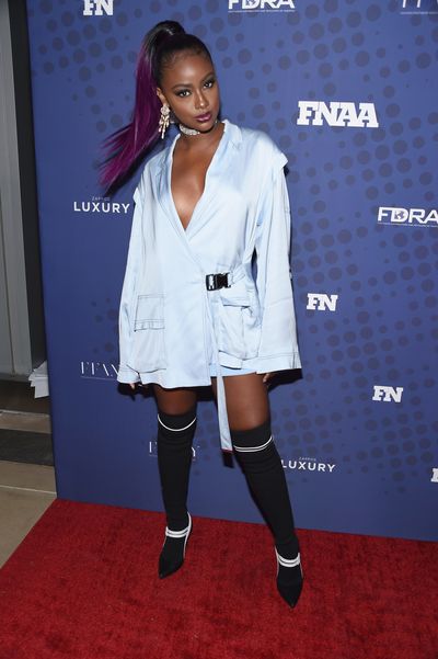 Justine Skye in Public School at the FN Achievement Awards in New York.