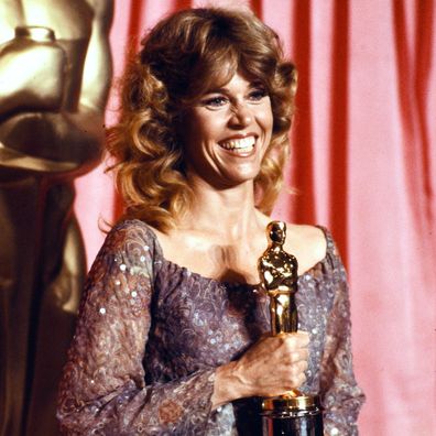 Jane Fonda with her Academy Award, 1979.