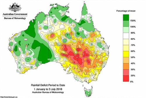 While NSW has been hardest hit, some parts of the rest of Australia have been crippled by the dry spell. Picture: Bureau of Meteorology