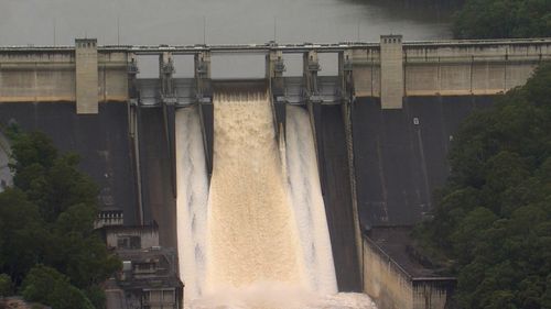 Warragamba Dam, which supplies Sydney's water, is spilling