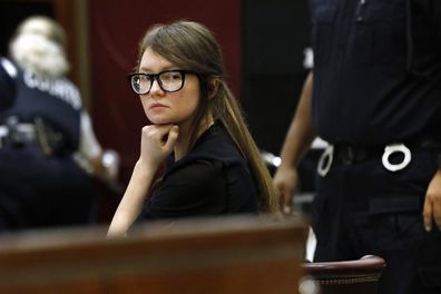 Anna Sorokin, who claimed to be a German heiress, sits at the defense table during jury deliberations in her trial.