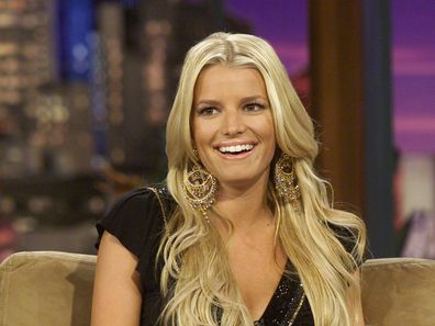 THE TONIGHT SHOW WITH JAY LENO -- Episode 2674 -- Pictured: Musical guest Jessica Simpson during an interview on March 17, 2004 -- (Photo by: Paul Drinkwater/NBC/NBCU Photo Bank)