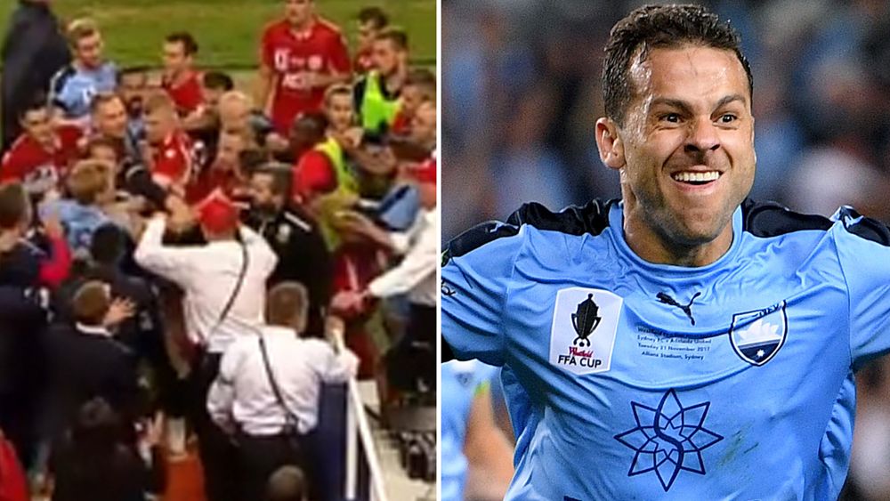 Sydney FC win FFA Cup in extra time against Adelaide, cheeky ball boy ignites scuffle