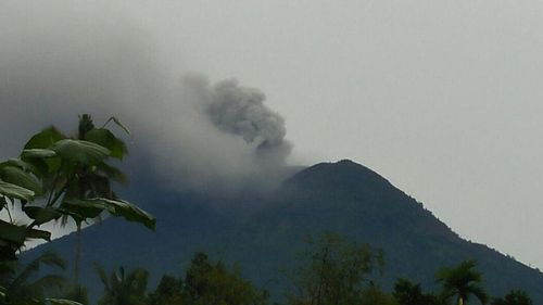 Bali's Mount Agung volcano has begun erupting. (Twitter)