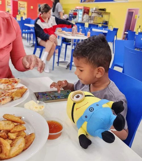 Imran was able to take the toy home, with staff at the centre gifting it to him.