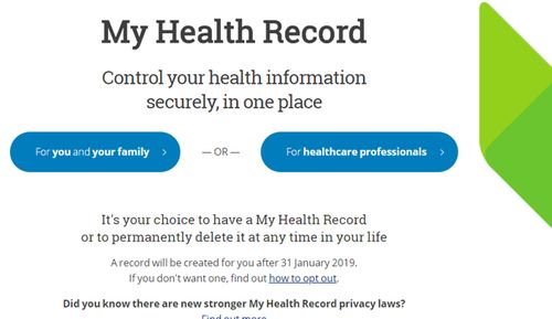 My Health Record will upload millions of patients’ details for health professionals to access as part of an online summary of an individual's information.

