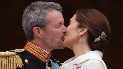 king frederik queen mary balcony kiss coronation 2024