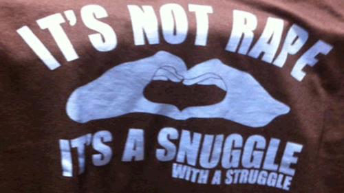 ‘Snuggle with a struggle’: offensive T-shirt sold in Philippine stores mocks rape