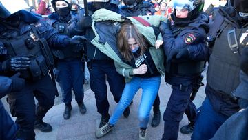 Protests against the invasion started last Thursday in Russia and have continued daily ever since, even as Russian police have moved swiftly to crack down on the rallies and detain protesters. 