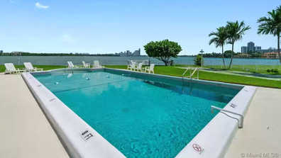 Residents of the private complex have access to a heated pool, shuffleboard and kayak storage.