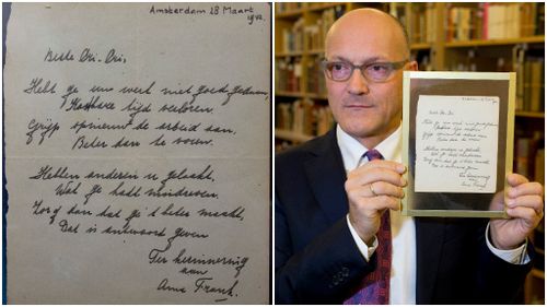 Anne Frank poem sells at auction for $200k
