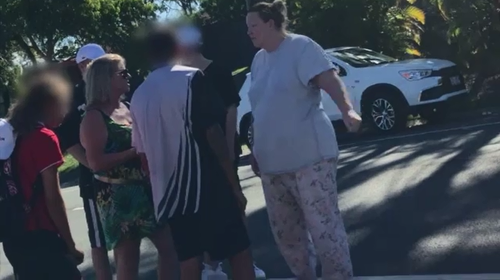 The mother of the alleged bully (right) then confronted Ms Cooper, and urged her son to "smash" Ms Cooper's son.