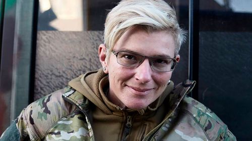 This undated image provided by the Invictus Games Team Ukraine shows Yuliia Paievska, known as Taira, a celebrated Ukrainian medic who used a body camera to record her work in Mariupol while the port city was under Russian siege.