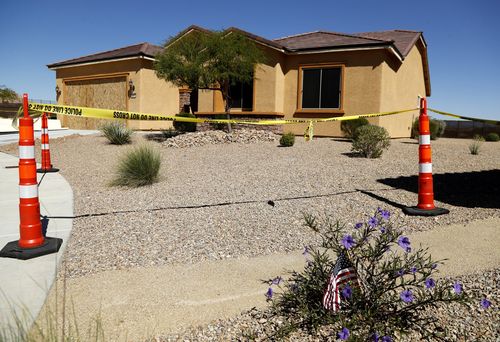 The house where Danley and Paddock lived in Mesquite. (AAP)
