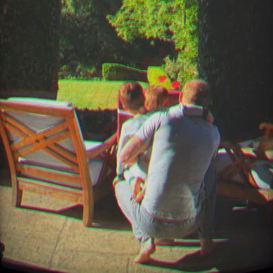 Prince Harry with his two kids Archie and Lilibet on Father's Day
