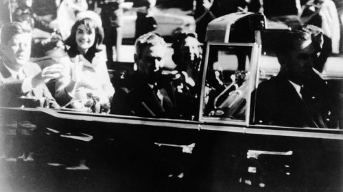 President John F. Kennedy's car in Dallas motorcade on November 22, 1963. (AAP)
