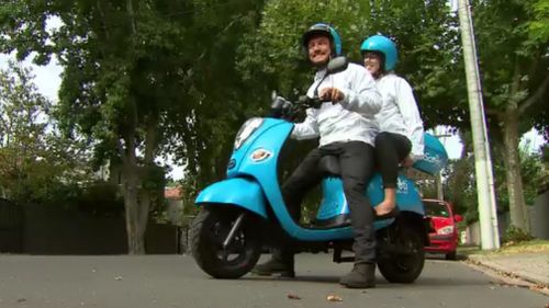 Scooti is similar to Uber, but with two wheels. (9NEWS)