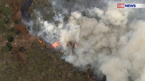 Firefighters are battling two large blazes. (9NEWS)
