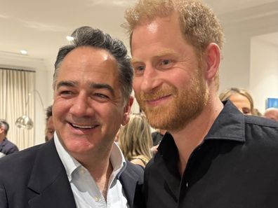 Prince Harry and Michael Wippa Wipfli at the Nexus Summit in Melbourne, April 15, 2026