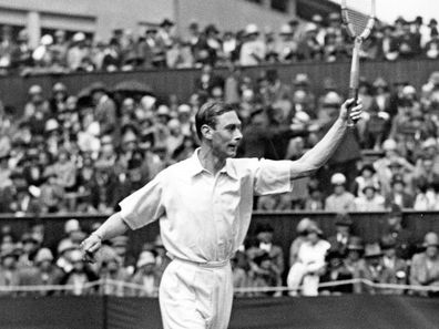 The Duke of York (later King George VI) competing in the All-England tennis championships at Wimbledon, 1926.  (Photo by Hulton Archive/Getty Images)