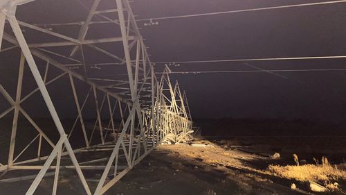 The storm toppled a transmission tower just outside Tailem Bend,  south-east of Adelaide.