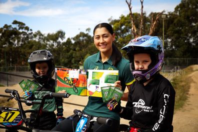 BMX rider Samantha Kerr helps launch the collectables in which she features.