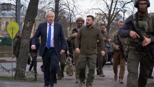 UK PM makes surprise in-person visit to Ukraine and walks the streets of Kyiv during active warfare to stand in solidarity with the people of Ukraine 