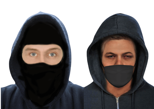 Police have released composite images of two men they would like to speak with.