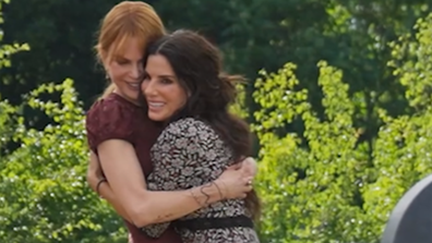 Nicole Kidman and Sandra Bullock on their first day on set of Practical Magic 2