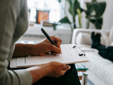 Therapist stock image