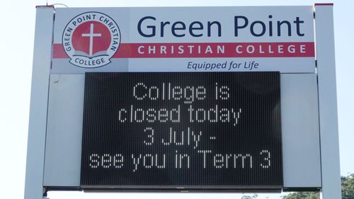 Students and staff at Green Point Christian College were sent home following a coronavirus scare.