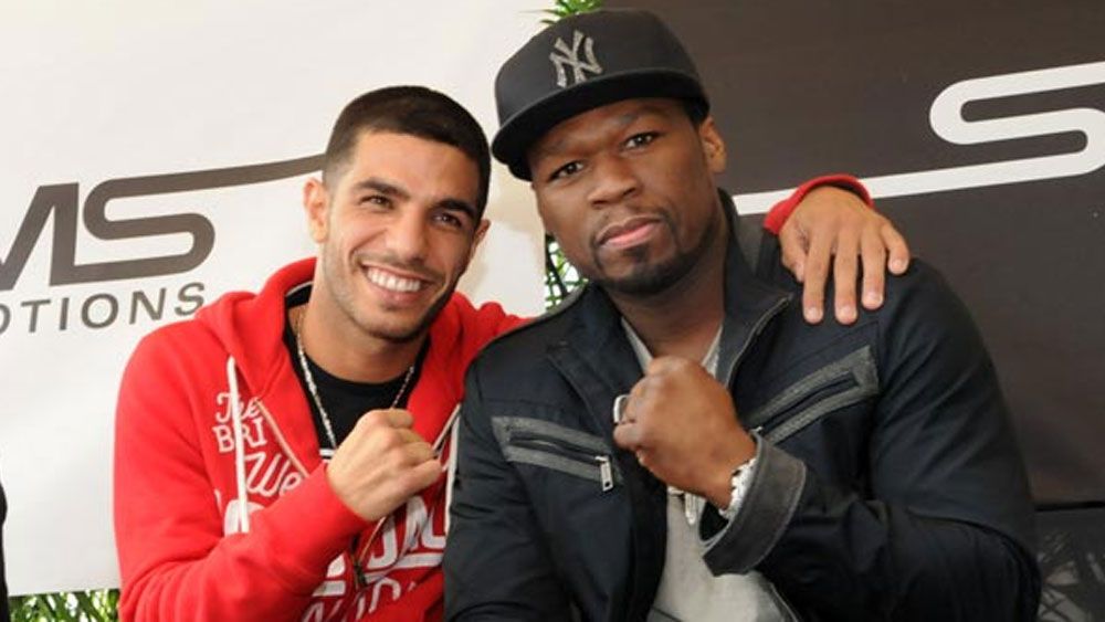 Billy Dib (l) with 50 cent. (Supplied)