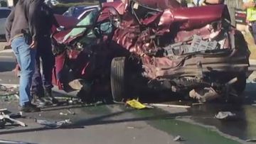 O﻿ne person has died and two people are fighting for life after a six car crash on Blaxland Road and First Avenue in Eastwood.