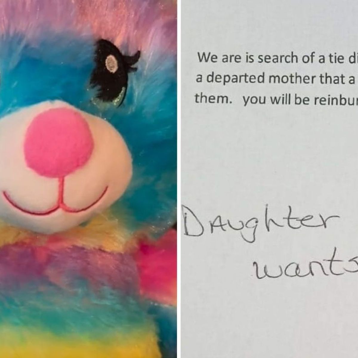 Girl's teddy bear with recording of late mom's heartbeat