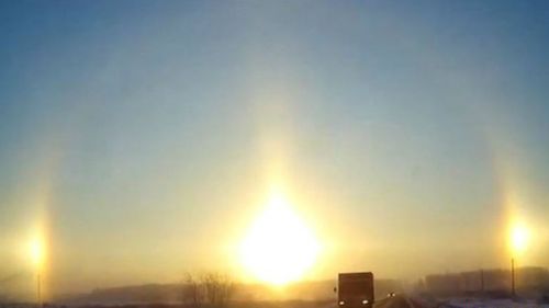 'Three suns' rise over meteorite-battered Russian city