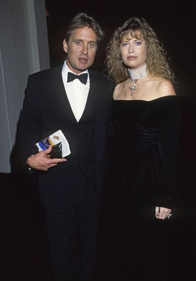 Michael Douglas and Diandra Douglas circa 1990 in New York City.