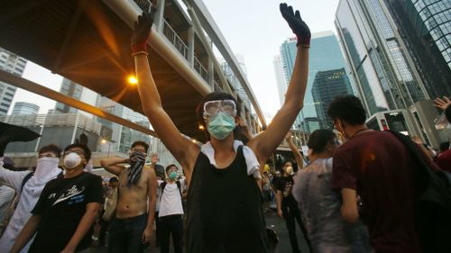 Hong Kong protesters are demanding democracy from China. (AAP)