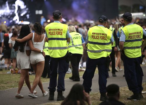 NSW Police at at the Field Day music festival.