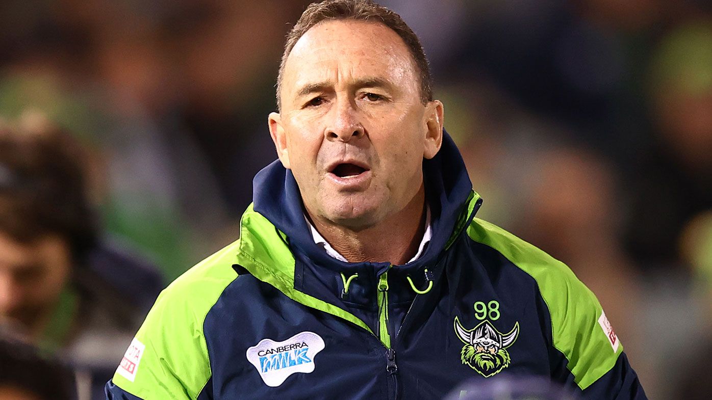 'I don't really give a sh-t': Ricky Stuart unloads on lop-sided penalty count in Raiders' loss to Rabbitohs 