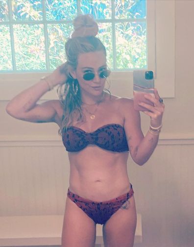 Hilary Duff, bikini, selfie, Instagram