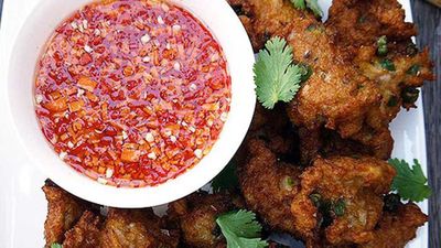 <a href="http://kitchen.nine.com.au/2016/05/05/09/53/hawkerstyle-thai-fish-cakes-with-dipping-sauce" target="_top">Hawker-style Thai fish cakes with dipping sauce</a>
