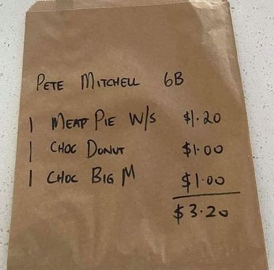 Lunch order from the '90s