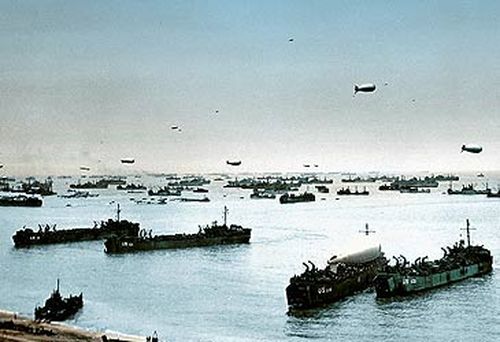 The D-Day Normandy invasion in June 1944. (Getty).