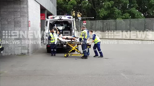 A man was taken to Royal North Shore Hospital in a critical condition after the scaffolding collapse in Macquarie Park this afternoon. 