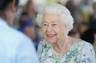 Queen Elizabeth II during a visit to officially open the new building at Thames Hospice, Maidenhead, Berkshire. Picture date: Friday July 15, 2022 
