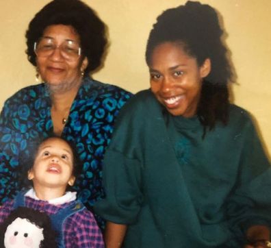 Trisha Goddard with mother Angus and daughter